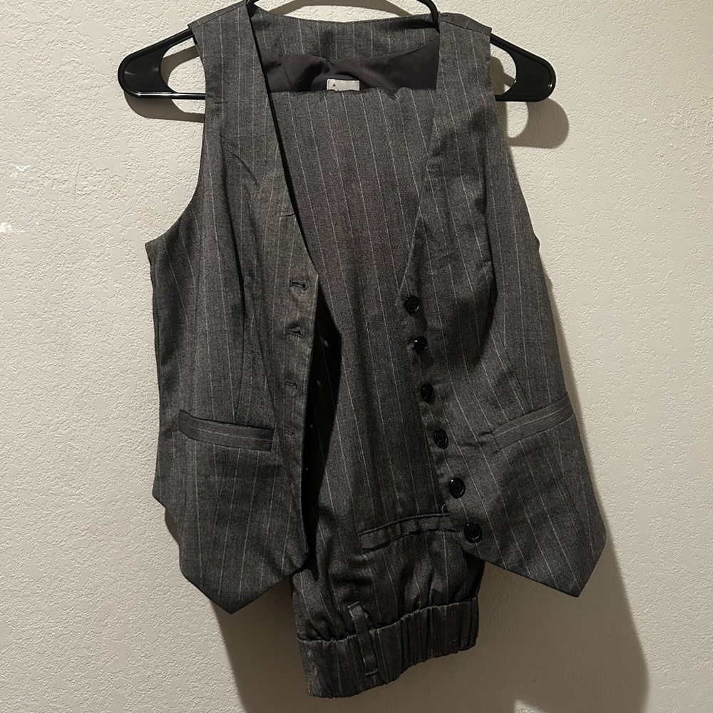 Target Women's Gray Pinstripe Pantsuit